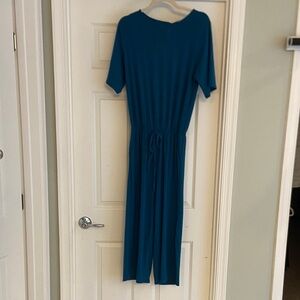 Teal Women's Cropped Jumpsuit